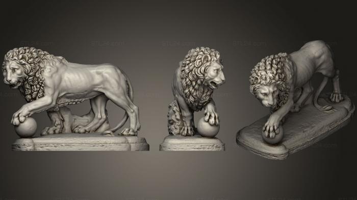 Статуэтки львы тигры сфинксы (Lion3, STKL_0313) 3D модель для ЧПУ станка